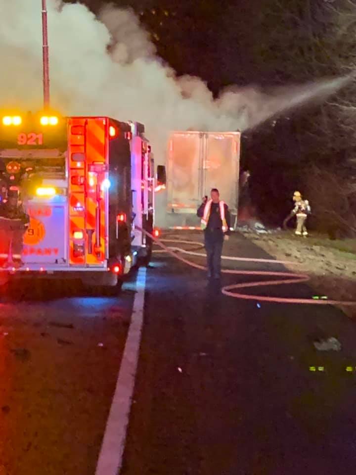 Rescue responds to New Jersey Turnpike for commercial vehicle fire