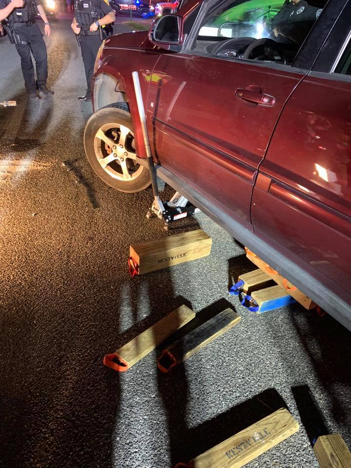 Station dispatched to person under vehicle