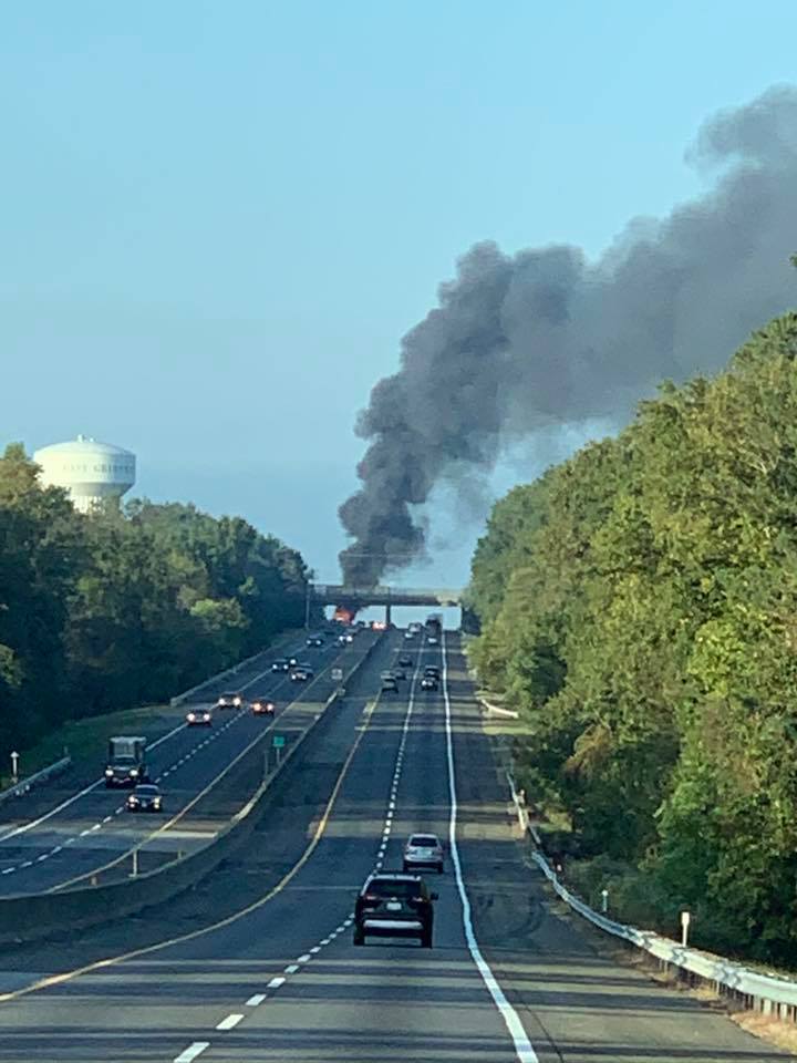 Rescue, Engine and Chief respond to NJTP for commercial vehicle fire
