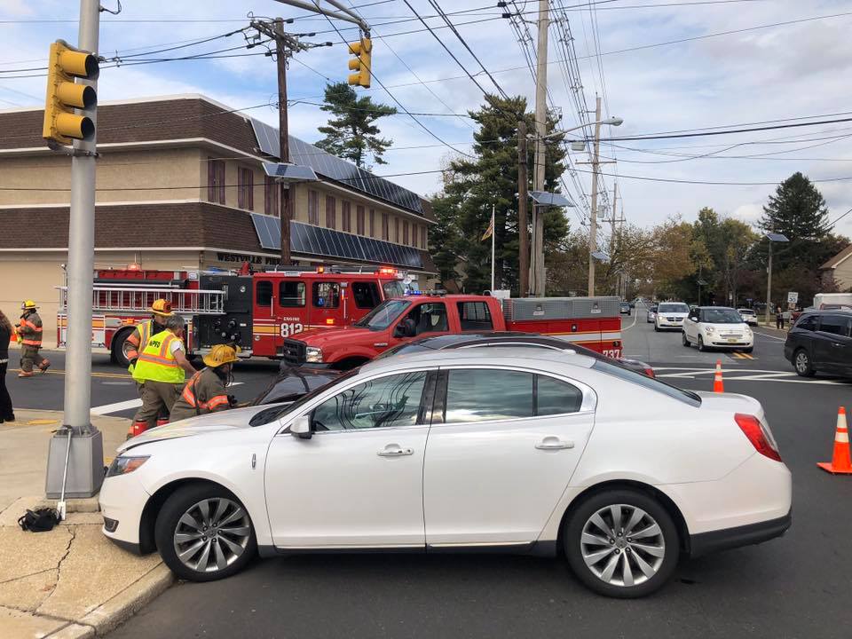 Motor vehicle accident happens right in front of station