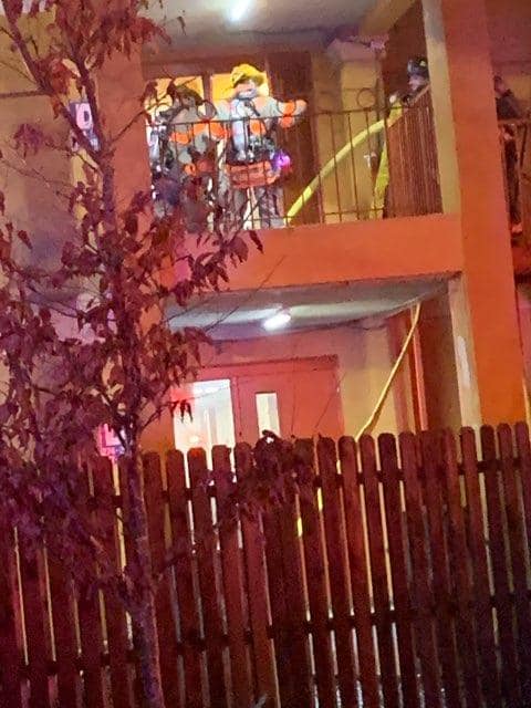 Ladder and Chief respond to All-Hands hotel fire in Gloucester City