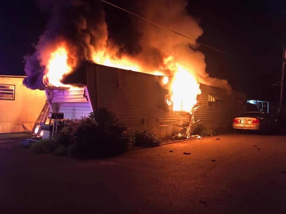 Ladder company responds to working trailer fire in Gloucester City